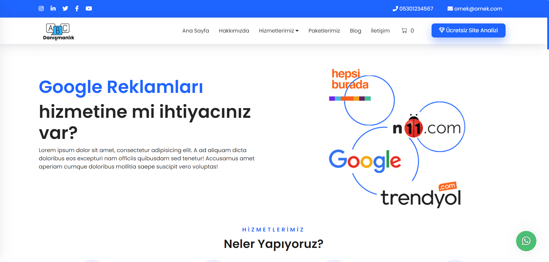 Sanal Pos Entegreli Danışmanlık Sitesi