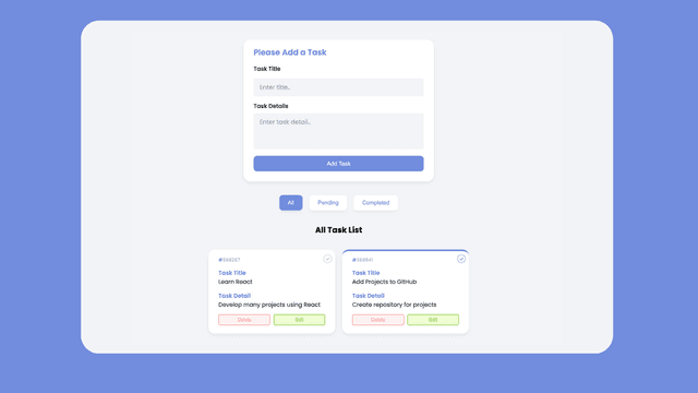 React ile Yapılacaklar Listesi (ToDo List)