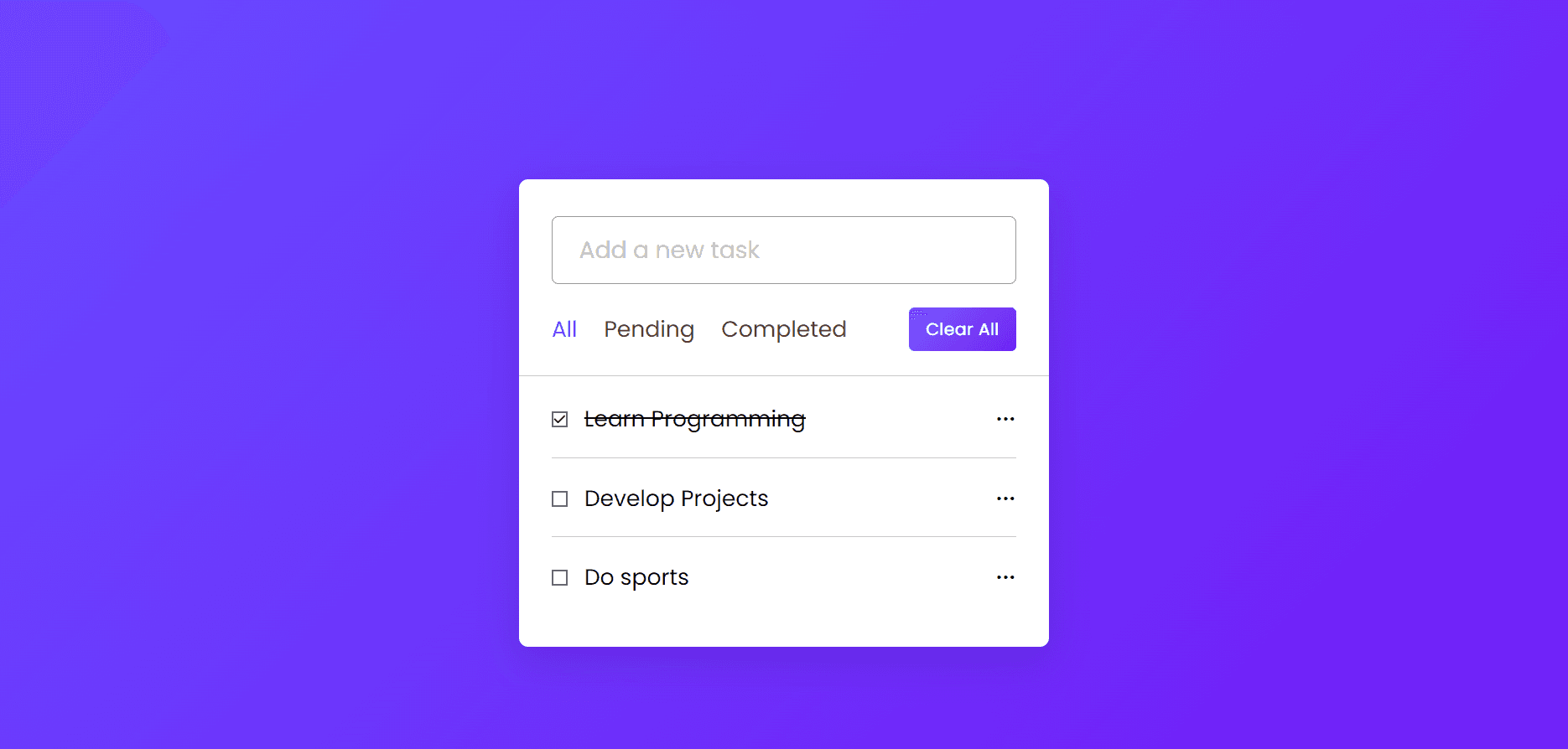 Javascript localStorage ile Todo List