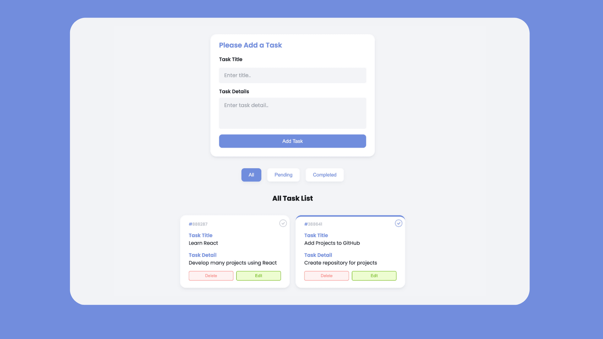 React ile Yapılacaklar Listesi (ToDo List)